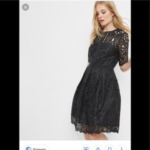 Ted Baker Laser Geo Cut Lace Dress Size 5
